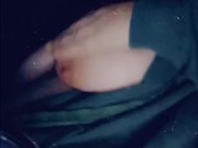 Tittys out while driving