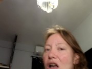 Close-up sex, blowjob with cum on face 15/16