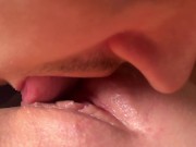 Cunnilingus from my boyfriend. I moaned loudly from orgasm. CLOSE UP POV 3/16