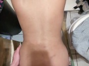 Cum on Asian ass after shower. So much cum. 10/16