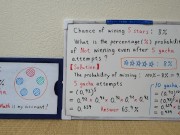 The probability of winning a 5-star item is 8%.[JapanMath] 11/16