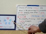 The probability of winning a 5-star item is 8%.[JapanMath] 15/16