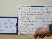 The probability of winning a 5-star item is 8%.[JapanMath] 3/16