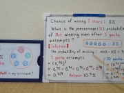 The probability of winning a 5-star item is 8%.[JapanMath] 6/16