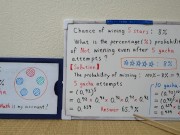 The probability of winning a 5-star item is 8%.[JapanMath] 8/16