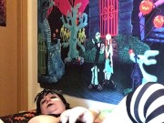 Nymeria Malfoy Hip Hop Wednesday cosplay, sex with The Thing and glass–dildo fucking