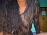 minha  namorada magrinha com aparelho e cabelo cacheado EM CIMA DE MIM PULANDO 12/16