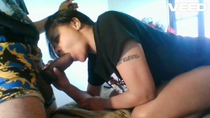 EBONY STRIPPER MILF WITH BIG ASS BOOTY ROUND BROWN GIVES BIG DICK A BLOW JOB