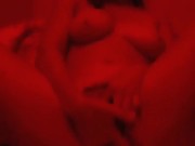 Masturbating until I cum in my red room