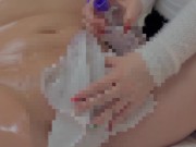 【M男専用動画🐰✨】ローションガーゼで亀頭を擦ったらお汁出ちゃった🥹💖 8/16