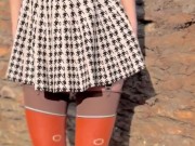 Walking in the park, on the ice, undressing and photo session 12/16