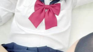 TikTok Japanese school girl petite and tiny pink pussy