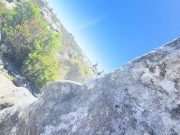 Blowing a thin pencil dick outdoor in public 16/16