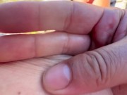 Hot teen gets fingered outdoor and squirts in public 16/16