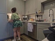 Thick & curvy stoner Cleans apartment, Smokes & gets naked 1/16