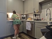 Thick & curvy stoner Cleans apartment, Smokes & gets naked 2/16