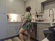 Thick & curvy stoner Cleans apartment, Smokes & gets naked 3/16