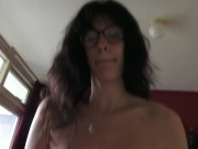 Vlog 2 // Tall 1.90m girl caught masturbating in his bed fucked. 11/16