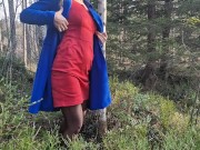 Public fuck in Forest with my gorgeous Milf