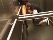 My fastest orgasm ever in a public elevator Dada Deville Real Amateur 13/16
