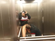 My fastest orgasm ever in a public elevator Dada Deville Real Amateur 3/16