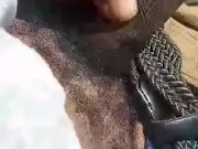 Sitting with my dick out outside