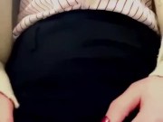 Hot blonde milf plays with anal plug in public restroom, makes ass - mouth 3/16