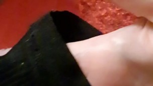 Sniffing 2-3 Day Old Dirty Panties, Licking Them Clean. Used Crusty Underwear