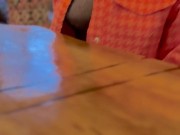 I undress and drink coffee in a cafe without panties 11/16