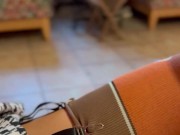 I undress and drink coffee in a cafe without panties 5/16