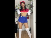 Sexy Mario Cosplay Solo Masturbation 1/16