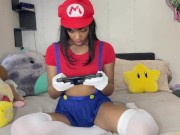 Sexy Mario Cosplay Solo Masturbation 10/16