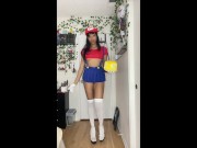 Sexy Mario Cosplay Solo Masturbation 6/16