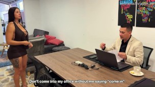 Silvana Lee has a threesome with a busty doll and Jean Paul's big white cock creampie