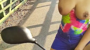 COSPLAY BIG TITS FEMALE GOES OUTSIDE ON HER MOTORCYCLE PUBLIC EROTIC SENSUAL SOLO FEM
