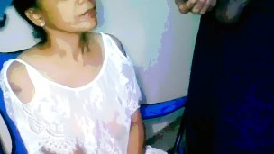 SEE THROUGH WHITE DRESS BIG DICK BLOW JOB ROLE PLAY COSPLAY