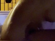 We start in the jacuzzi and she ends up putting it in her ass by herself 16/16