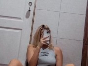 I was horny and masturbating in my bathroom. 1/16