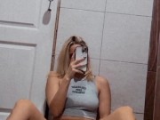 I was horny and masturbating in my bathroom. 3/16