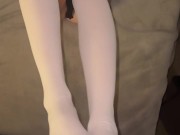 Getting a Footjob from my GF Sage Henderson