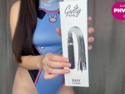 Hungarian girl demonstrates how to use a whip vibrator in Hungarian 1/16