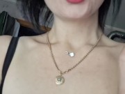 Smoking with bare tits, red lips 10/16