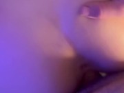 He opened his beautiful pussy and filled the holes with cum