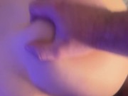 He opened his beautiful pussy and filled the holes with cum 7/16