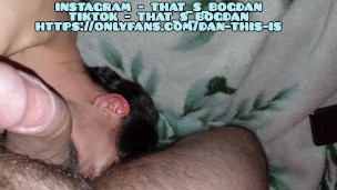 Bi man offers young twink indoor oral gag with a bonus of his hand for mutual jerkoff and cumshot