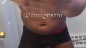 Swingitslim - Big Black Soft Cock Swinging