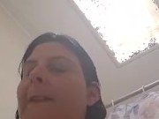 Aussie Slut at it again in the shower