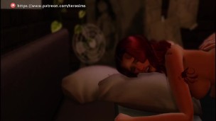 Big tits ebony get her pussy pounded after breaking up with her ex - The sims 4