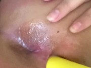 Toying with my needy creamy pussy 6/16