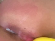 Toying with my needy creamy pussy 8/16